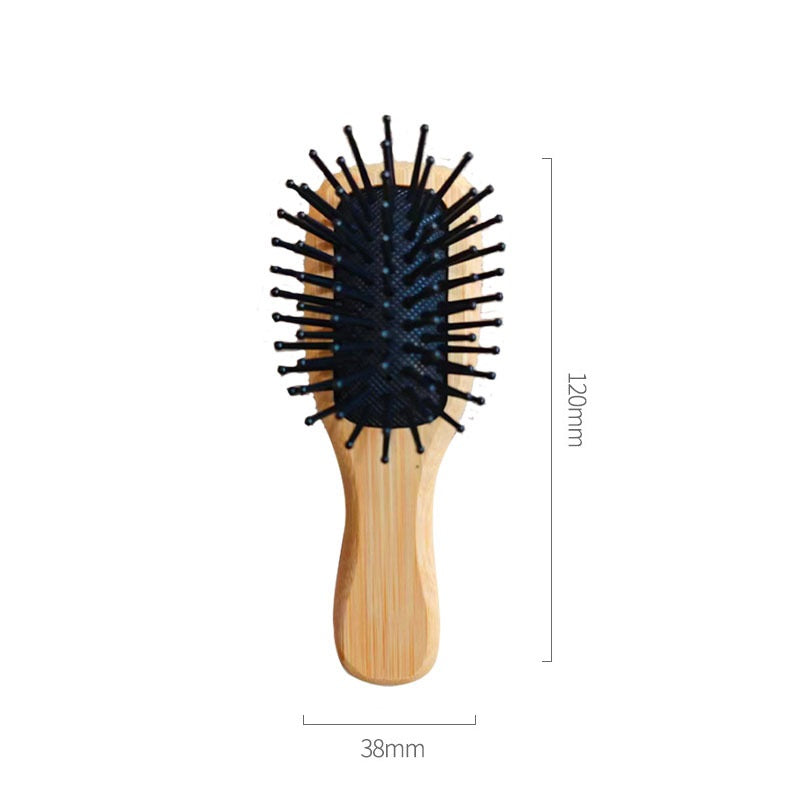 Personalized-Mini Wooden handle air cushion brush hair massage brush beard brush barber comb wholesale