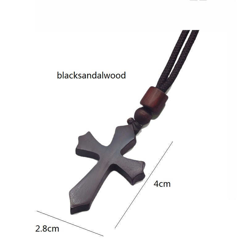 Personalized logo/name-Natural wood cross Jesus Cross necklace bracelet keychain wholesale