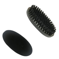 Customize Logo-Black Bamboo Boar Bristle Beard Brush Wooden Facial Brush makeup
