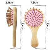 Engrave Logo-Bamboo handle airbag brush hair comb grooming tool