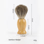 Personalized Customize logo-Natural bamboo handle Nylon shaving brushes Badger hair Beard care wholesale