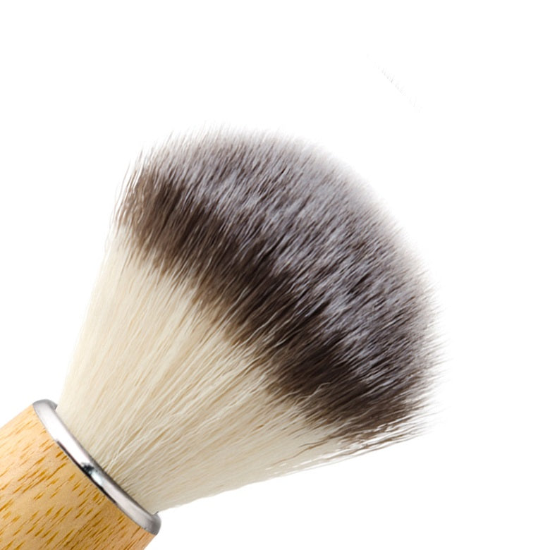 Customize logo-Bamboo handle Nylon head shaving brushes Beard Grooming Tool makeup brush
