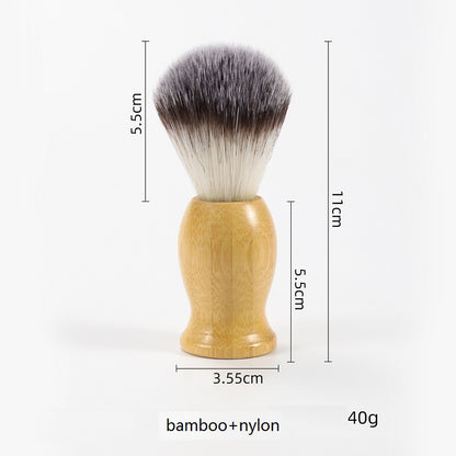 Personalized Customize logo-Natural bamboo handle Nylon shaving brushes Badger hair Beard care wholesale