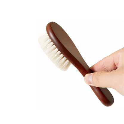 Customize Logo-Handmade beech wood baby hair care brush woolen brush wooden comb body brush set（副本）