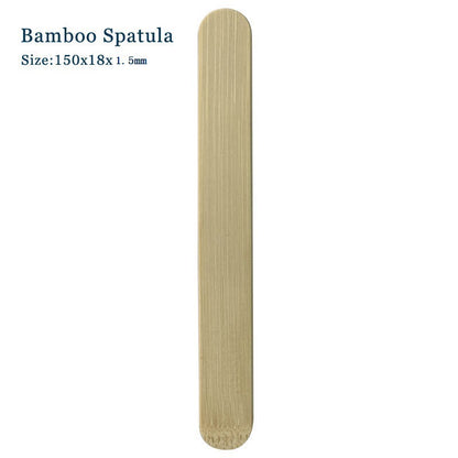 Personalized-Engrave logo bamboo spatula mask brush makeup tool barber comb hair oiling wholesale