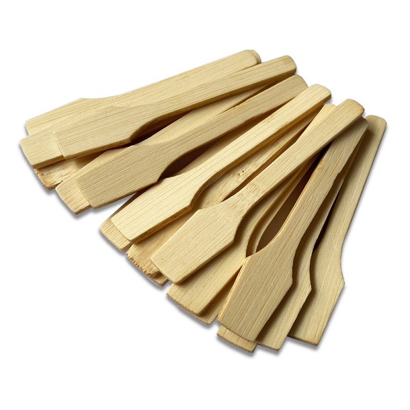 Personalized-Engrave logo bamboo spatula mask brush makeup tool barber comb hair oiling wholesale