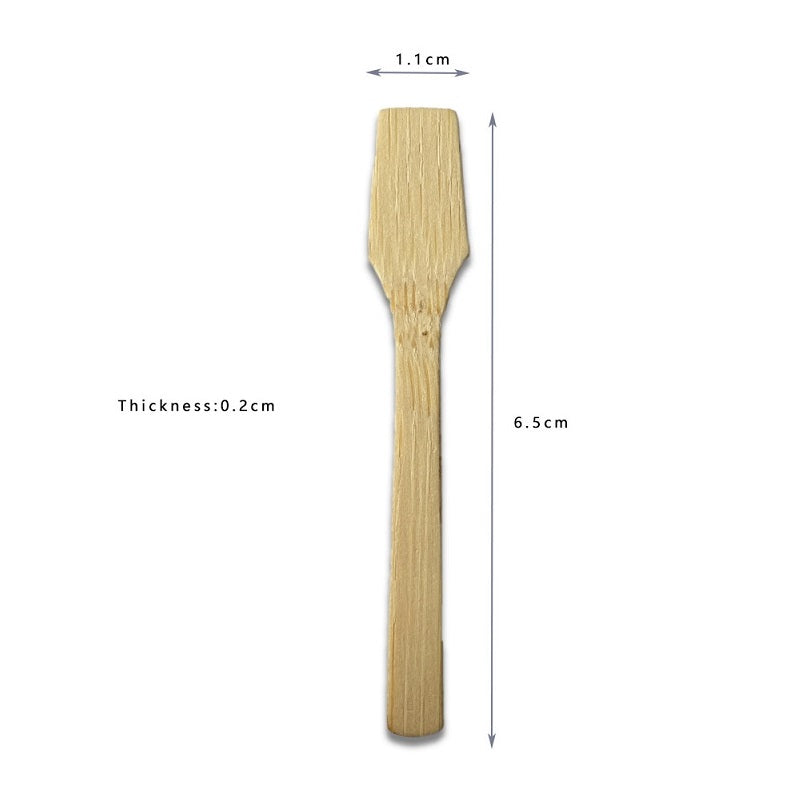Personalized-Engrave logo bamboo spatula mask brush makeup tool barber comb hair oiling wholesale