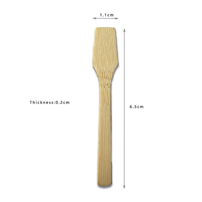 Personalized-Engrave logo bamboo spatula mask brush makeup tool barber comb hair oiling wholesale