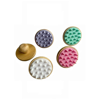 Engrave logo-Bamboo handle silicone brush wash hair massage body brush bath shower tool wholesale
