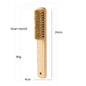 Personalized Engrave Logo-High quality vintage color wood handle horse hair barber brush hair brush coffee clean brush clean brush wholesale