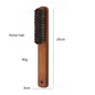 Personalized Engrave Logo-High quality vintage color wood handle horse hair barber brush hair brush coffee clean brush clean brush wholesale
