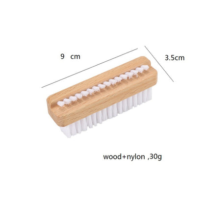 Personalized beech wood Nail Brush: Vegan Sisal Bristles, Custom Logo beauty women makeup gift-hard-wholesale