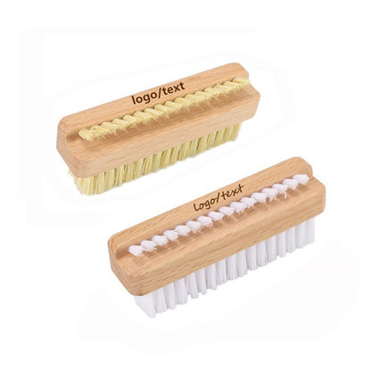 Personalized beech wood Nail Brush: Vegan Sisal Bristles, Custom Logo beauty women makeup gift-hard-wholesale