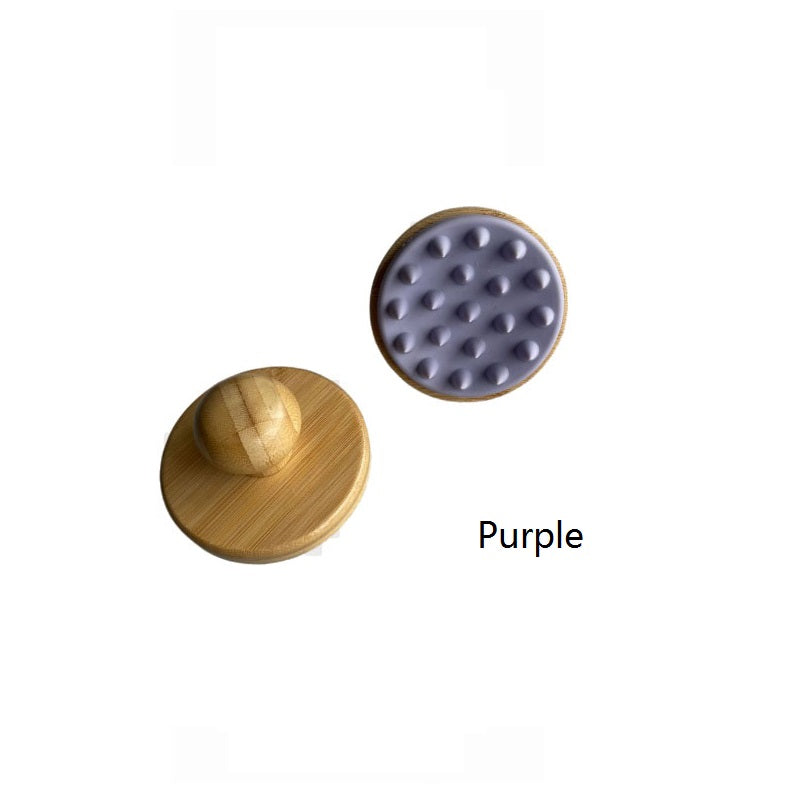 Engrave logo-Bamboo handle silicone brush wash hair massage body brush bath shower tool wholesale