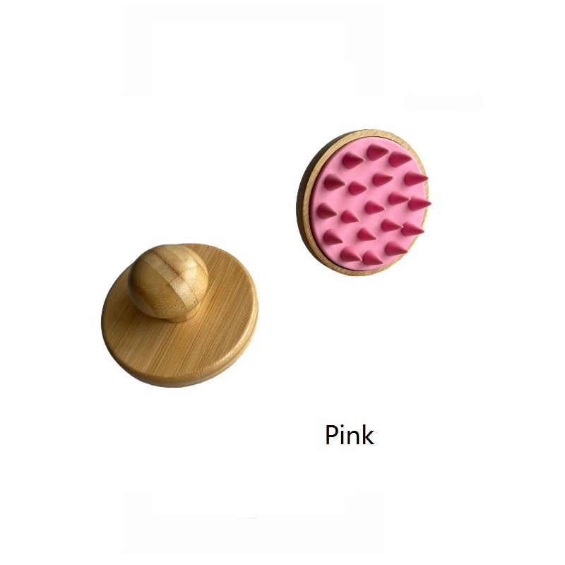 Engrave logo-Bamboo handle silicone brush wash hair massage body brush bath shower tool wholesale