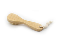 Customize Logp-Bamboo Handle boar bristle brush face brush Massage skin face wash brush makeup tool