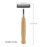 Engave logo-Natural bamboo Handle Razor ABS head Hotel Razor Men Beard shaving
