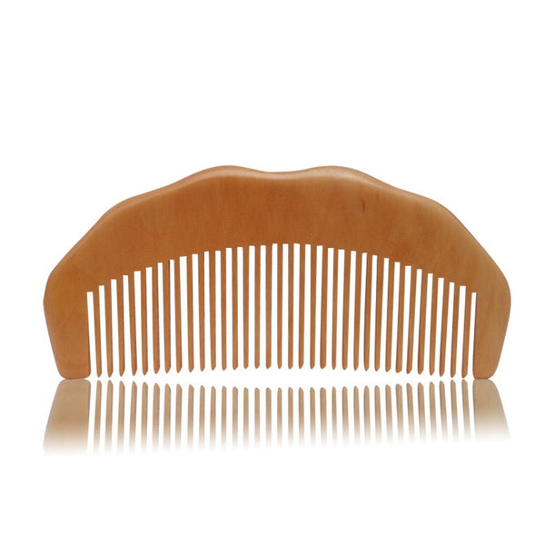 Engrave logo-Peach wood combs fine tooth beard comb hair comb for men women wholesale