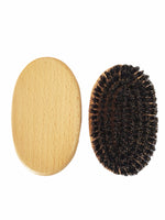 Engrave your logo-Beech wood beard care brush boar bristle brushes for men beard grooming beard comb