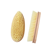 Engrave Logo-Beech wood nylon head brush heart shape body brush wash brush cloth brush beard brush