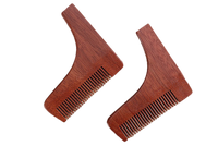 Engrave logo-Redsandalwood comb beard shape tool template men grooming