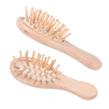 Customize Logo-Mini airbag brush wood handle massage hair comb makeup tool pocket brush