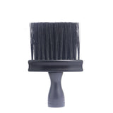Customized LOGO- Black Barber Brush for Cleaning Hairs WoodHandle with Soft Fiber For Barbershop Neck Brush