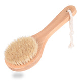 Engrave logo-Dry Brush Bath Brush boar bristle Wood Body Brush Body Cleaning Brush For Shower Promotion Gift