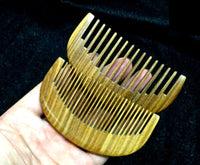 Engrave logo-Greensandalwood combs fine/wide tooth beard comb hair comb pocket size 9.5x5cm