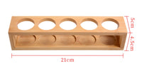 Customize Logo-Handmade Display stand bamboo essential oil box 5 grids Hanger Rack Storage box