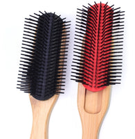 Engrave logo-Bamboo wood handle brush retro brush for hair beard care wholesale
