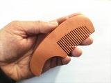 Customize Your Logo-Peach wood fine tooth combs for men beard women hair pocket size brush