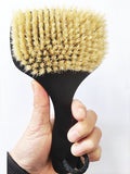 Engrave Logo-Dry Brush Boar Bristle Bath Brush Wood Body Brush Body Cleaning Brush For Shower Promotion Gift