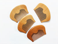 Customize Logo Combs-Handmade Mini Fine Tooth Wood Comb Beard Comb Pocket Size Comb moustache comb 8.5x5cm