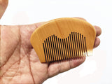 Customize Logo Combs-Handmade Mini Fine Tooth Wood Comb Beard Comb Pocket Size Comb moustache comb 8.5x5cm
