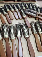 Engrave logo-Dark wood handle brush airbag brush for men beard care women hair grooming