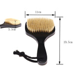 Engrave Logo-Dry Brush Boar Bristle Bath Brush Wood Body Brush Body Cleaning Brush For Shower Promotion Gift