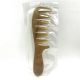 Engrave logo-Wide tooth ox horn combs with handle beard comb hair comb wholesale