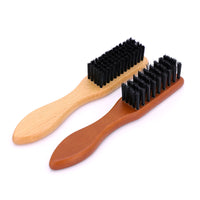 Engrave logo-Nylon beard brush Beech wood handle brush wholesale
