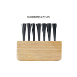 Engrave logo-Clean brush beech handle nylon head brush comb brush