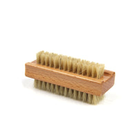 Engrave logo-Beech wood handle nail brush boar bristle brush wholesale