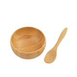 Customize Your Logo-Natural Bamboo face pack bowl face pack spoons makeup set