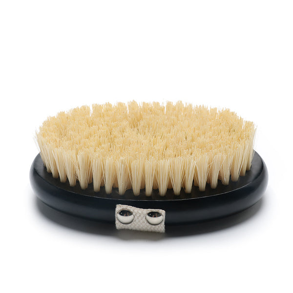 Engrave logo-Black color handle sisal/boar bristle body brush bath brush wholesale