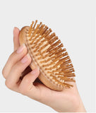 Customize Logo-Beech wood Brush For Hair/Beard Beard Care Comb Beard Brush Airbag brush