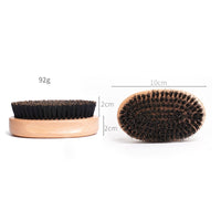 Engrave your logo-Beech wood beard care brush boar bristle brushes for men beard grooming beard comb