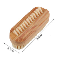 Engrave Logo-Bamboo handle nail brush nylon brush clean brush body brush