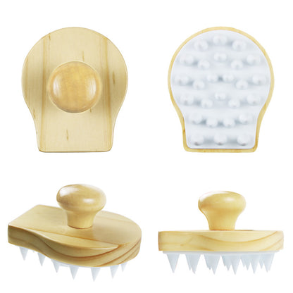Engrave Logo-Wood Wash hair brush soft silica gel brush body bath brush massage