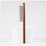 Customize Logo Combs-Handmade pet comb wood handle brush for dog cat care