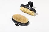Customize logo-Handmade black body brush dry brush clean brush wood handle sisal head brush vegan bath brush massage