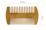 Customize Logo-New Kind Bamboo Wood Comb Two Sides Tooth Beard Care Comb Pocket Size Hair Brush